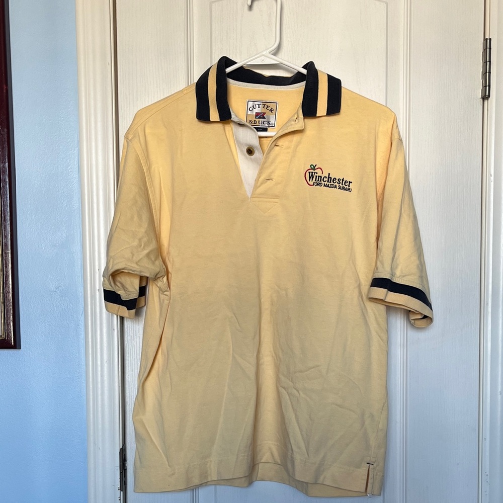 Cutter & Buck Yellow Polo with Black Accents